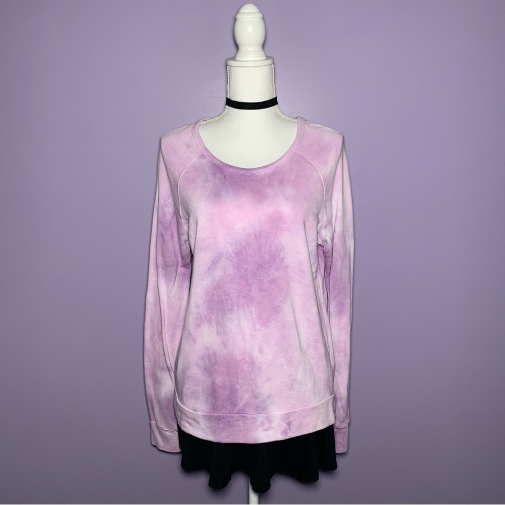 NWT Sundry Purple Tie Dye Sweatshirt